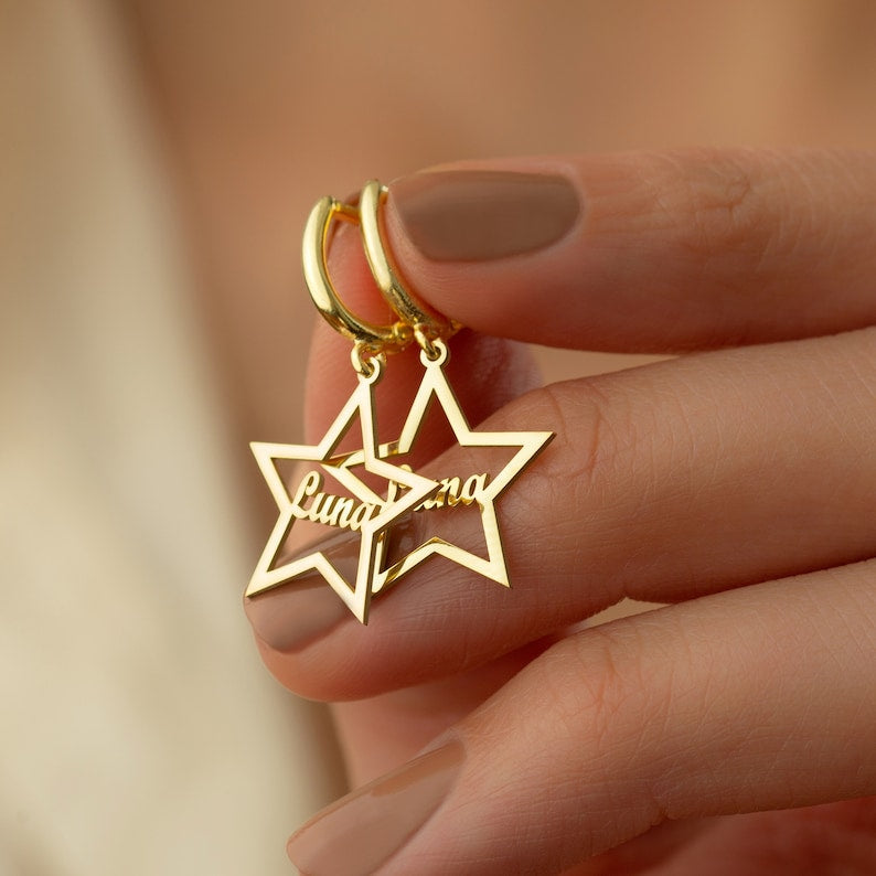 Star Name Earrings